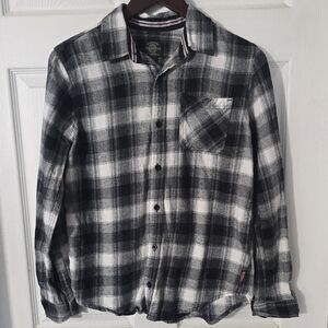 Boys Buffalo David Bitton Flannel Shirt Sz L (14-16)